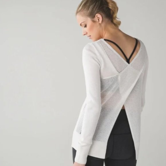 lululemon athletica Sweaters - Lululemon Sunset Savasana Pullover in Heathered White